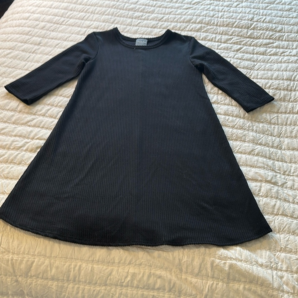 Olivia Ray New York ribbed little black dress three-quarter length sleeve Med